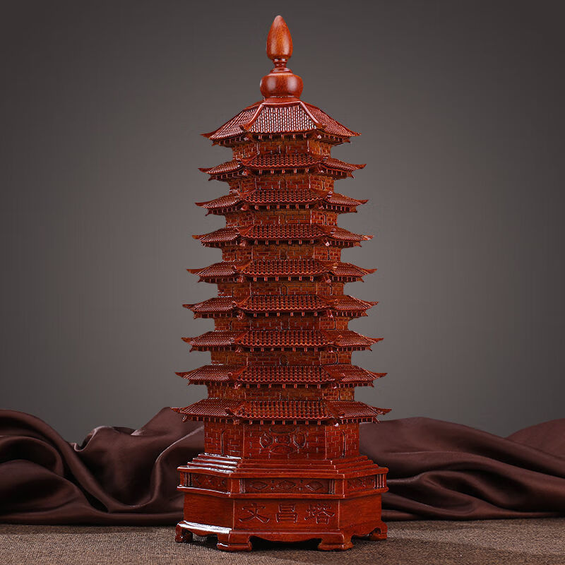 塔笔筒孩子学生助学业旺事业书桌书房办公室摆件a款文昌塔笔筒红木