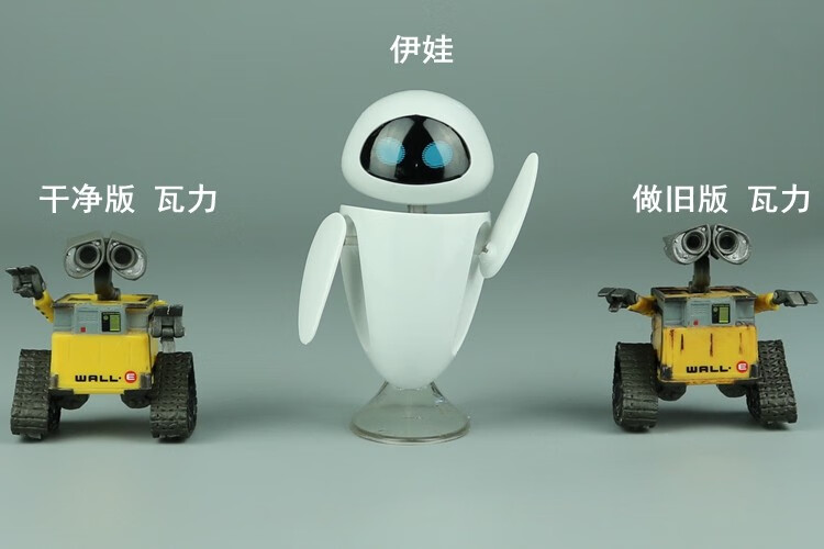 抖音同款网红盒装wall-e电影瓦力机器人总动员伊娃关节可动玩偶公仔