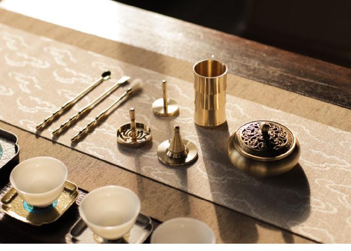 纯铜香道用具入门套装工具器具香炉香具托盘香粉家用瓶打香篆模具27e9