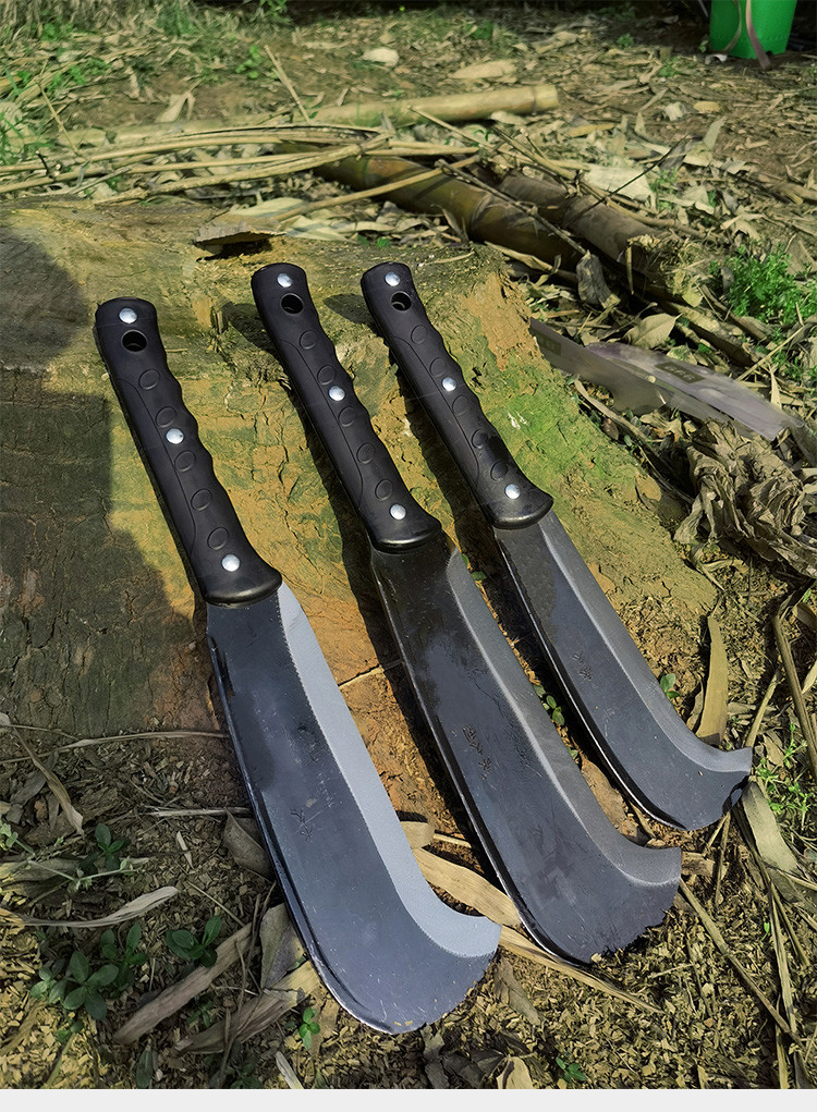 篾刀破竹刀劈柴刀树特殊钢弯刀户外手工锻打伐木开路大号锰钢粉红色60