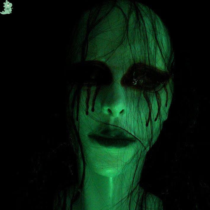 恐怖面具吓人荧光贞子女鬼全脸头套万圣节道具鬼屋密室逃脱剧本npc