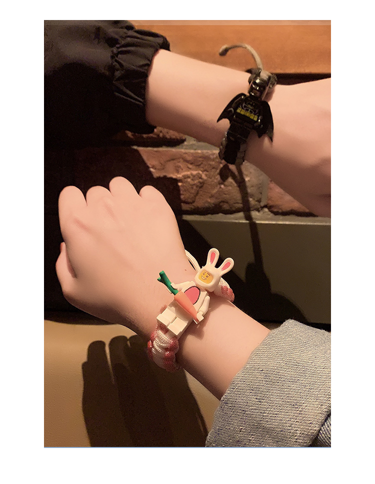 抖音同款小皮筋情侣套男生抖音送给男友的小皮筋一对网红手腕皮套我