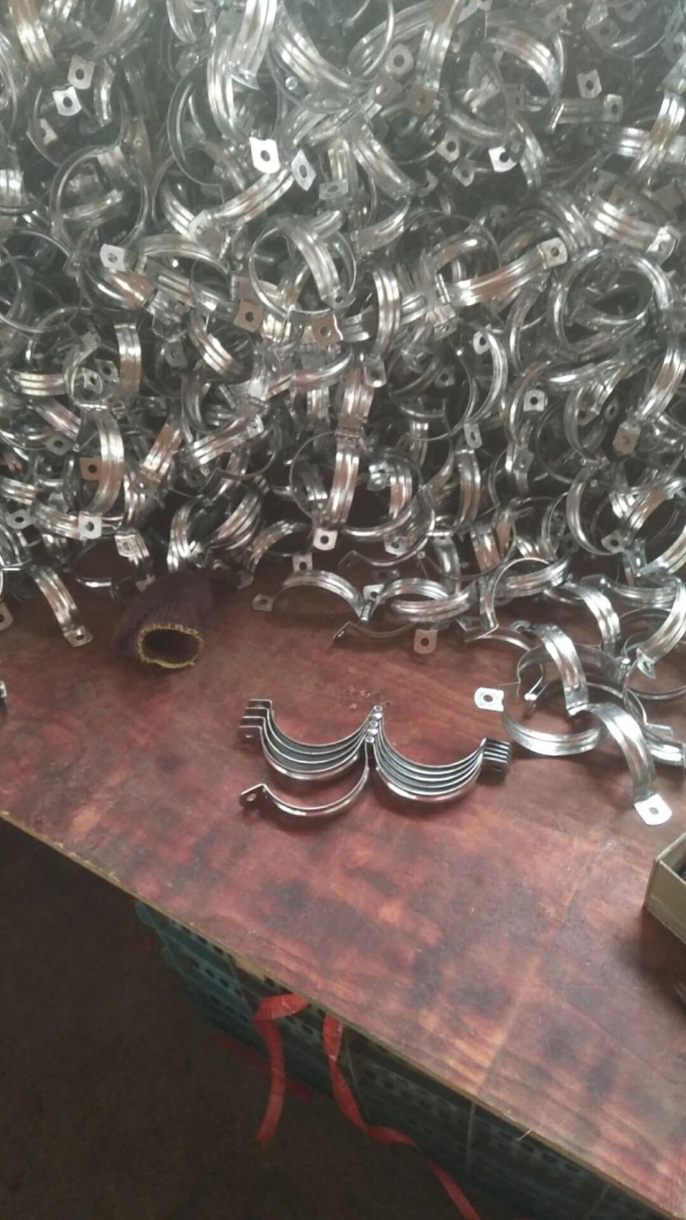 灯笼抱箍 带胶皮 吊卡喉箍不锈钢钢管卡丝杆吊管空调管夹固定扣子 8mm
