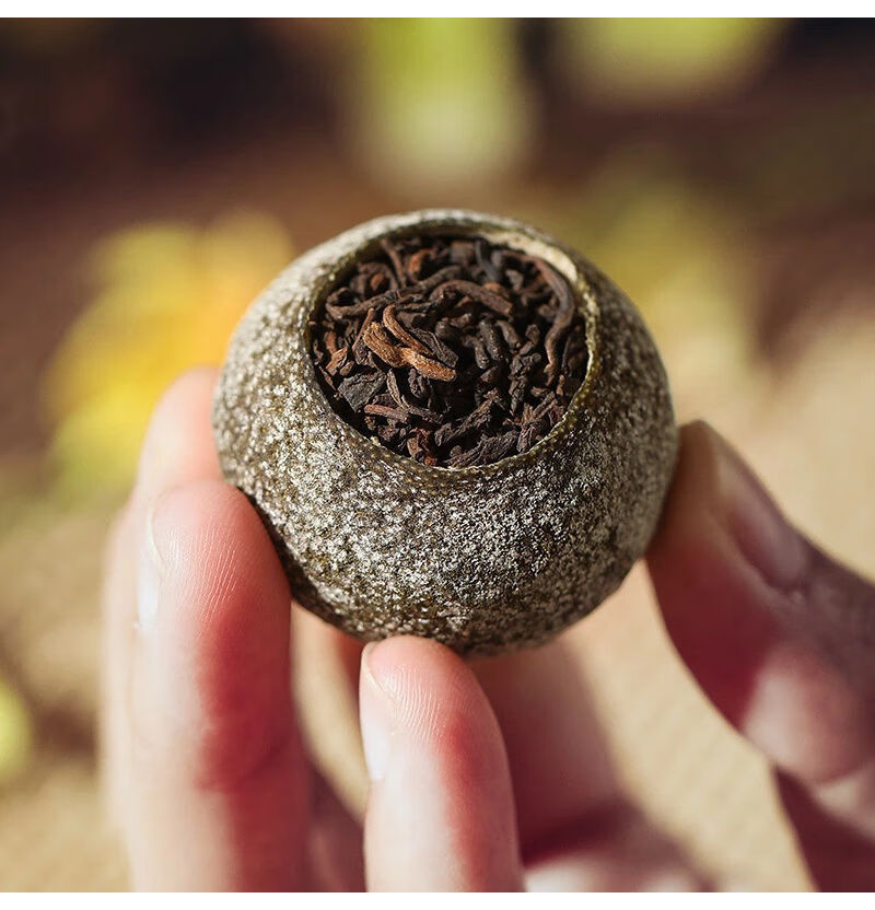 新会小青柑普洱茶九年普洱柑普茶天马橘子桔普熟茶一斤装挂霜果香小青