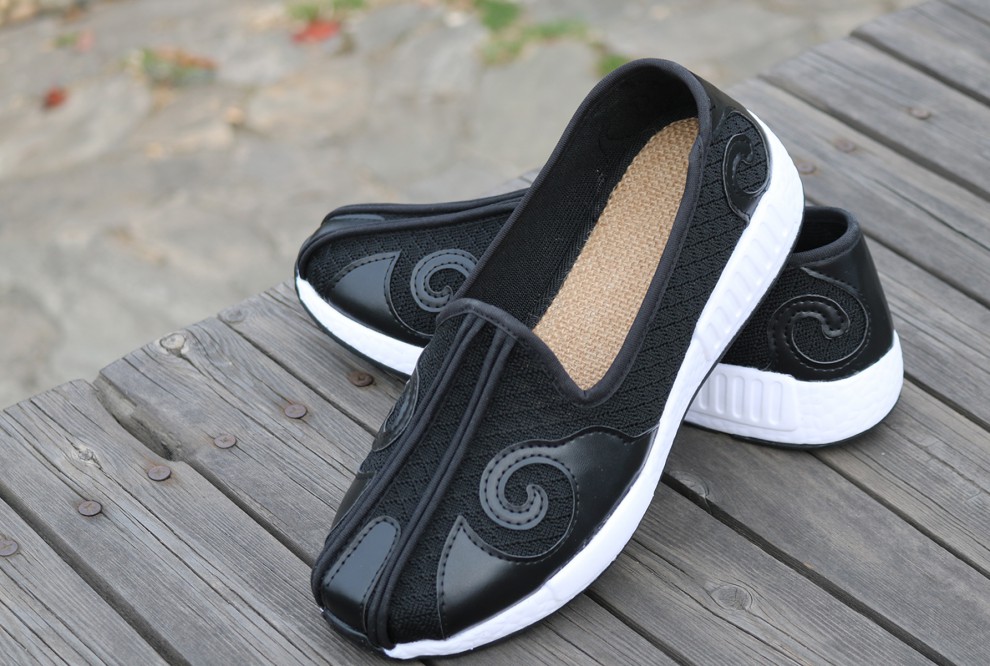 爱韬道士鞋禅意布鞋武当太极拳鞋女道鞋秋冬保暖武术练功鞋男云勾鞋纯