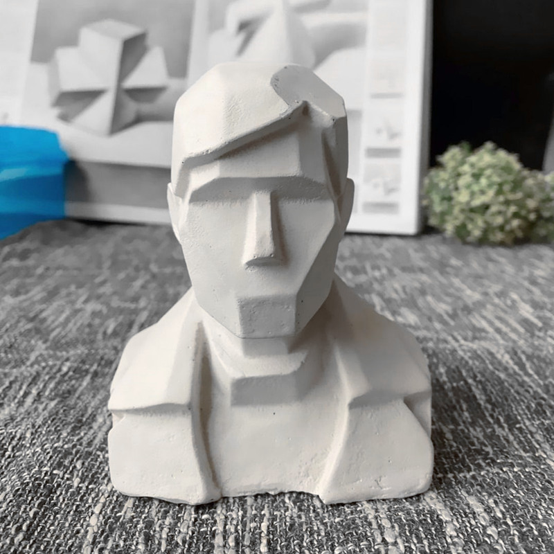 迷你石膏像人头像美术写生摆件石膏模型艺术摆件装饰文艺20cm小躯干
