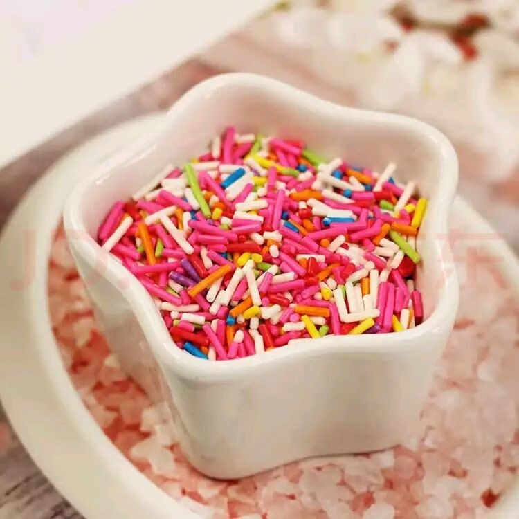 预售彩色朱古力彩针糖豆蛋糕冰淇淋装饰糖烘焙中西式面包甜甜圈点缀品