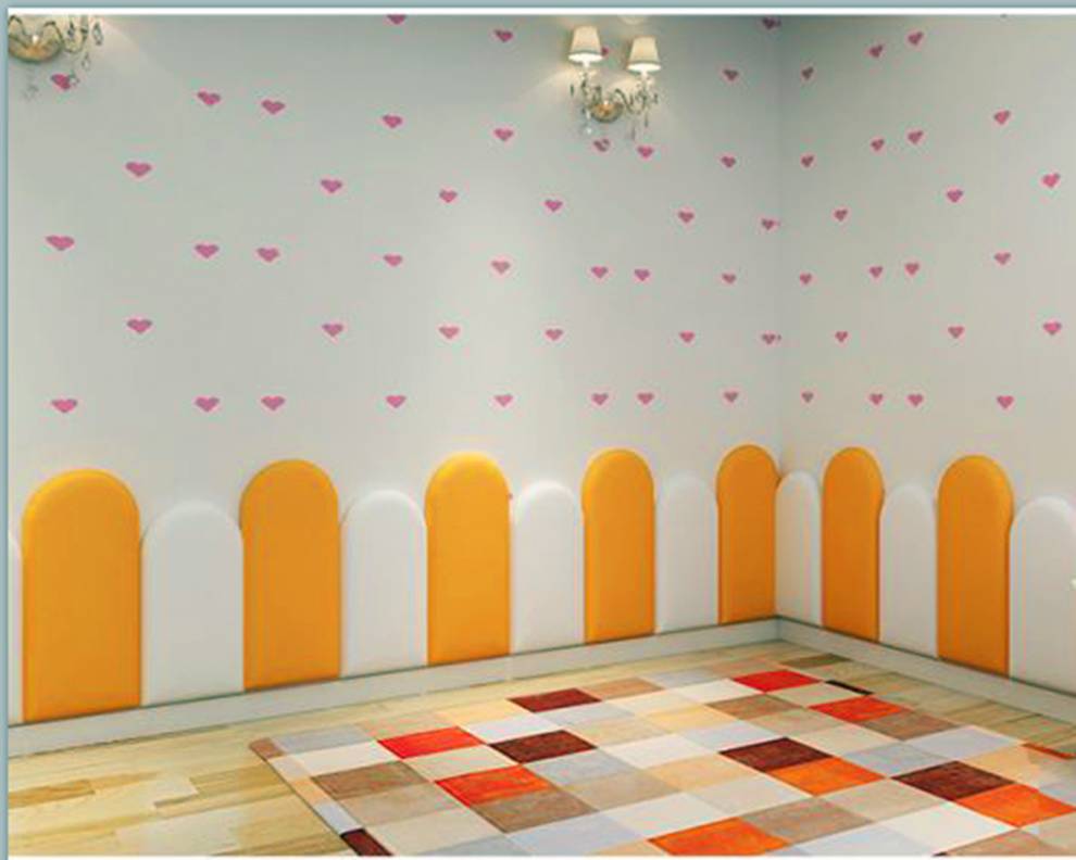 定制跆拳道篮球馆柱子防撞软包幼儿园早教中心舞蹈房墙面墙围软包