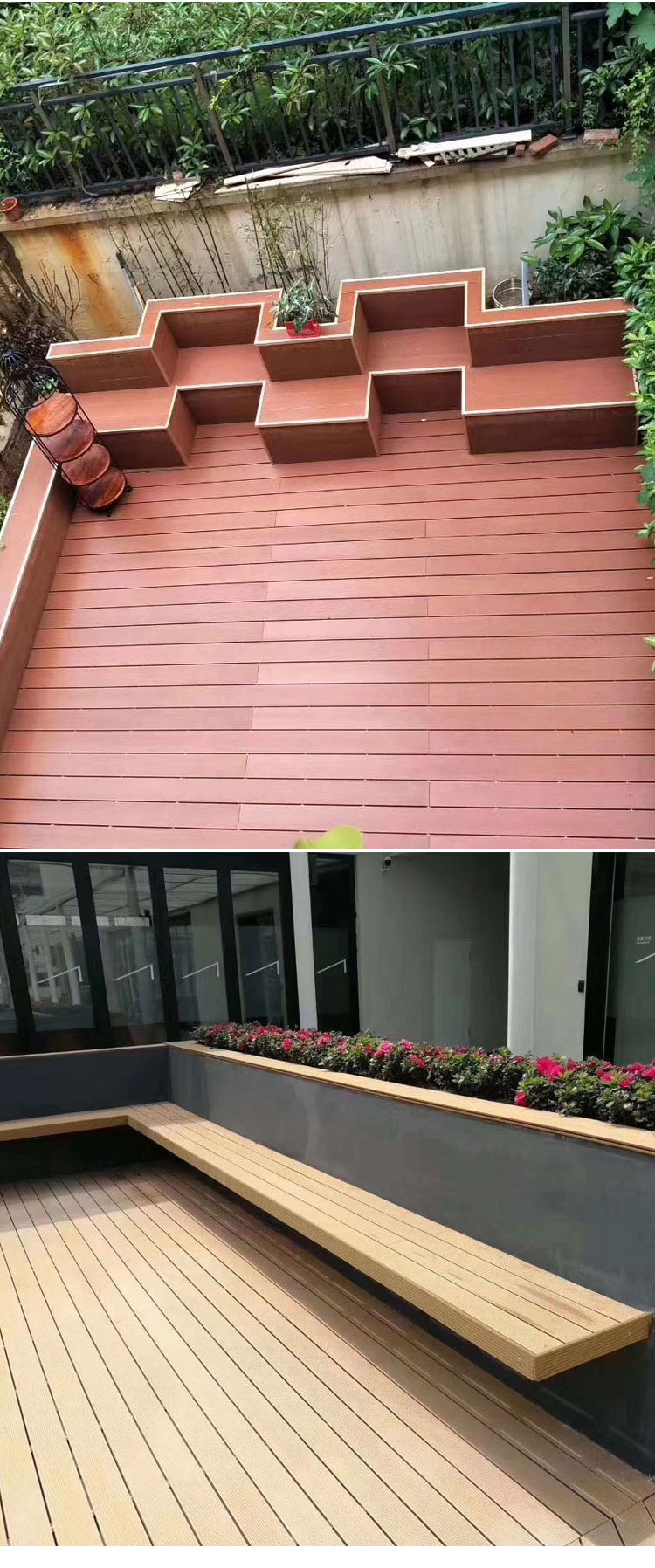 塑木地板户外共挤腐木木塑板阳台墙板室外公园仿木工程景观栈道 定制