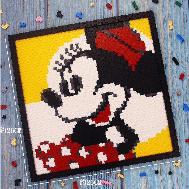 乐高(lego)装饰画积木墙哆啦a梦皮卡丘马赛克diy拼图玩具男女孩生日