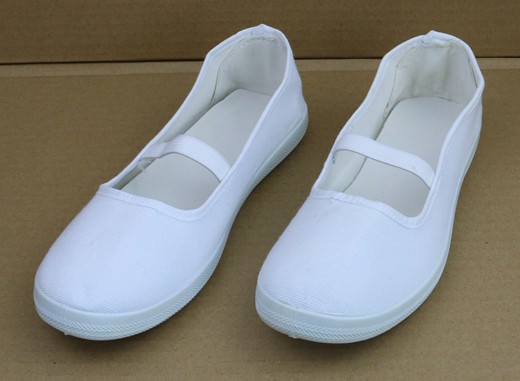 丧事白事用鞋男女白布鞋运动体操鞋纯白色寿衣孝衣孝鞋殡葬用品下葬