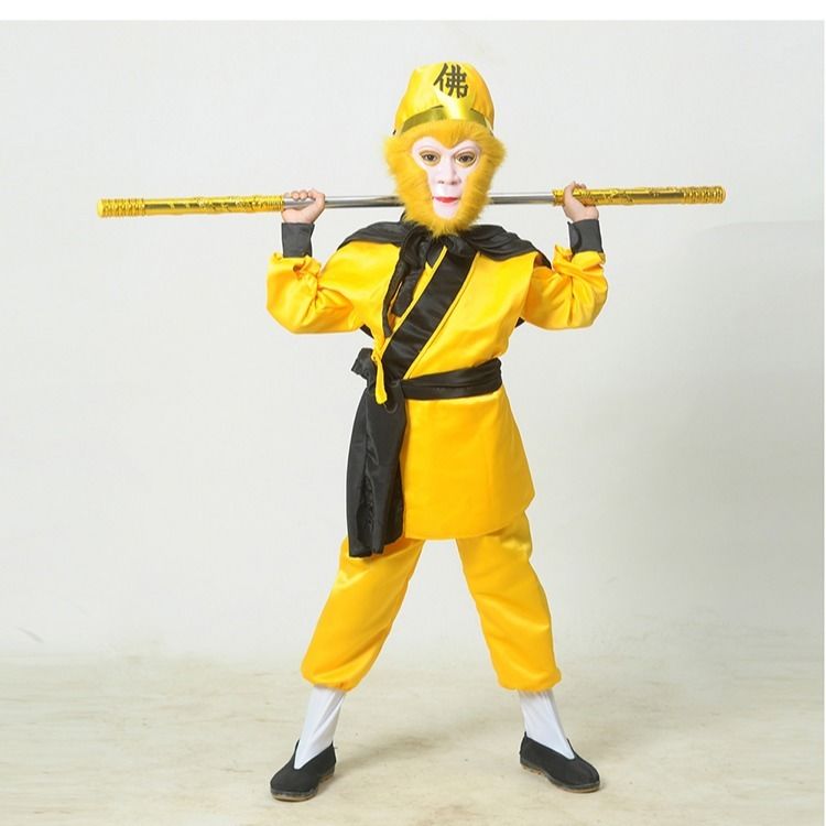 迪士尼(disney)旗舰新款儿童孙悟空服装孙行者男女童齐天大圣战袍演出