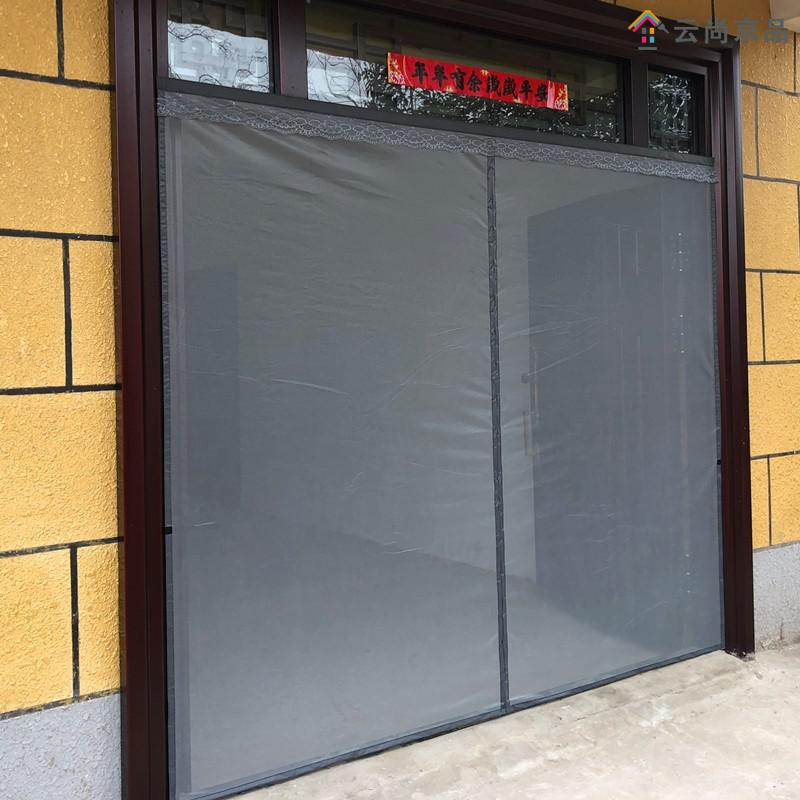 农村大门门帘防蚊防蝇通风钢沙全吸磁挂帘纱夏天室内铁门遮阳防晒z 米