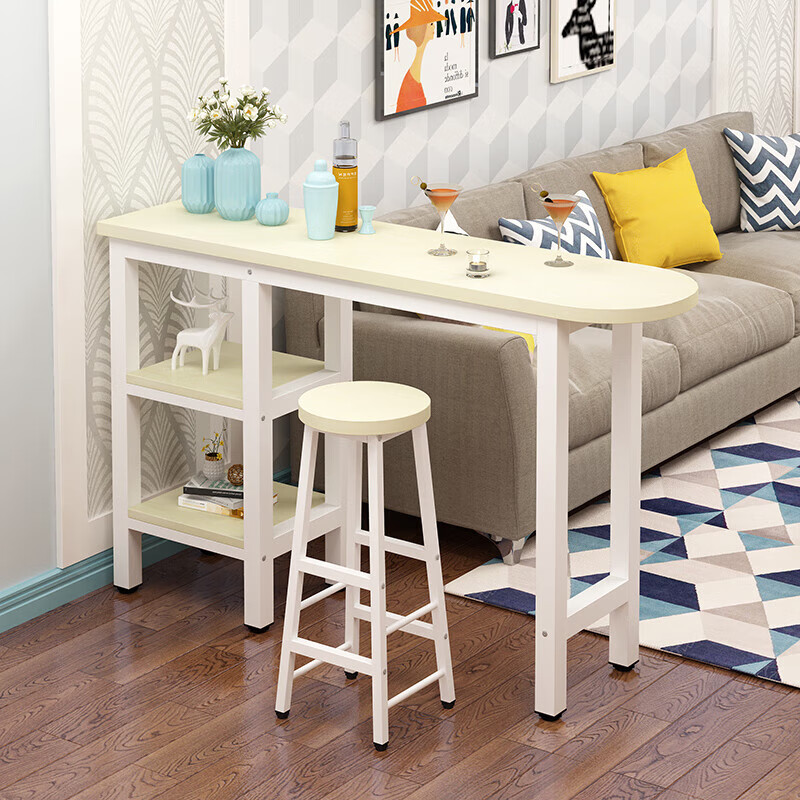妙时居(miaoshiju) 吧台桌家用客厅小吧台厨房隔断柜阳台靠窗桌高脚
