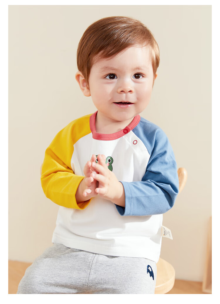 2022新款宝宝t恤长袖春装婴儿打底衫春秋儿童童装男童上衣女童衣服男