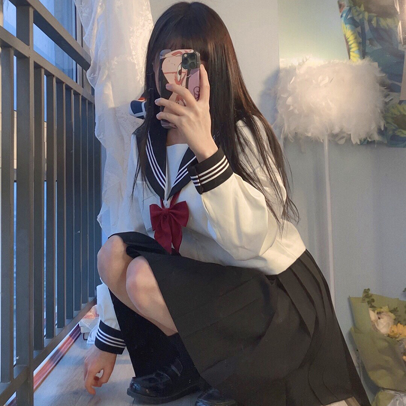 青间白鹿jk制服jk水手服女正统jk制服裙套装全套夏季不良少学院风基础