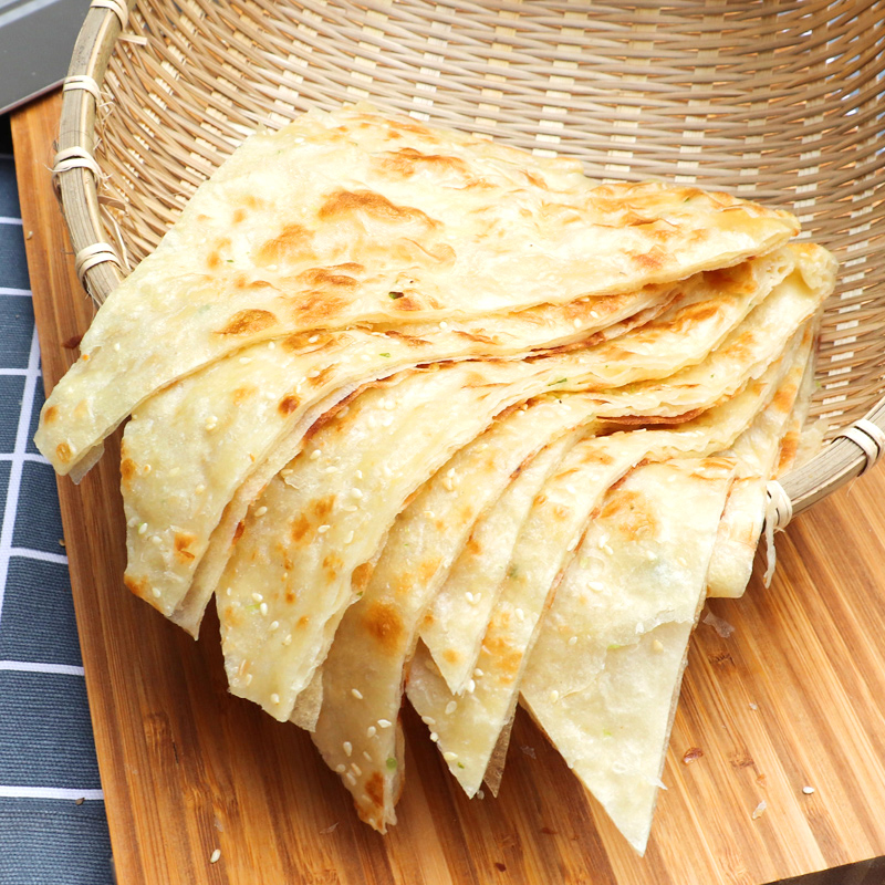 现烙山东葱油饼千层饼发面饼大饼特产早餐北方面食火烧锅饼手抓饼华海
