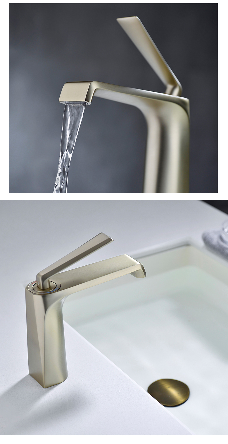 德国当代水龙头 dornbracht龙头冷热全铜瀑布出水脸盆台盆面盆黑灰金