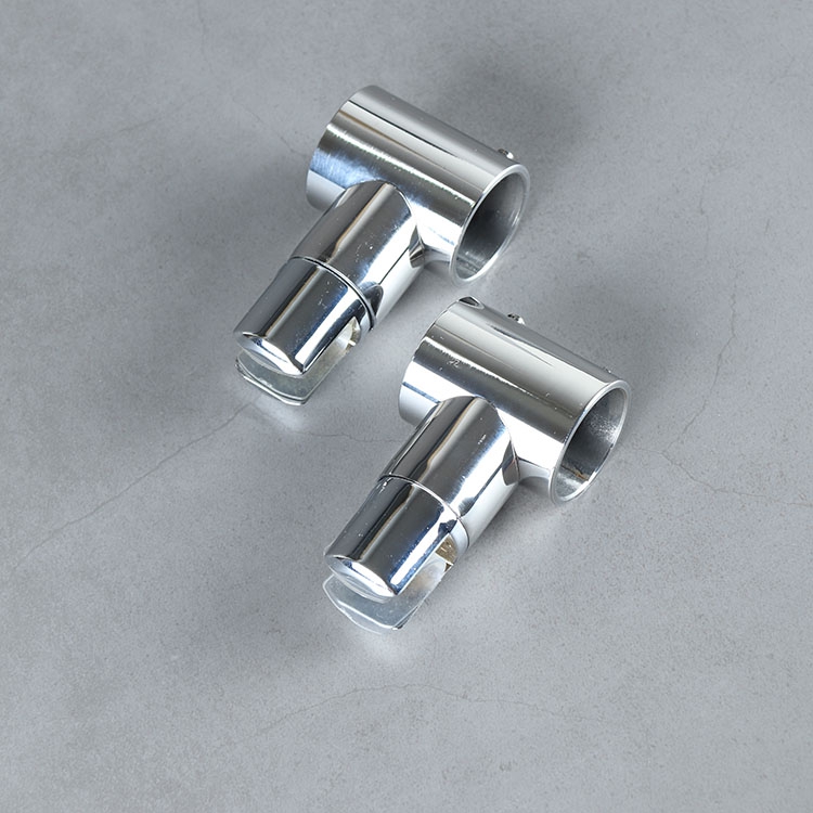 定做不锈钢25管连接件 淋浴房玻璃固定杆t型法兰座支撑杆配件转角吊夹