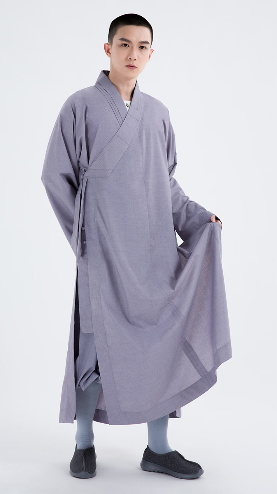 衣普西隆僧服大褂长褂夏季佛教禅修服和尚衣麻纱海清透气吸汗棉布出家