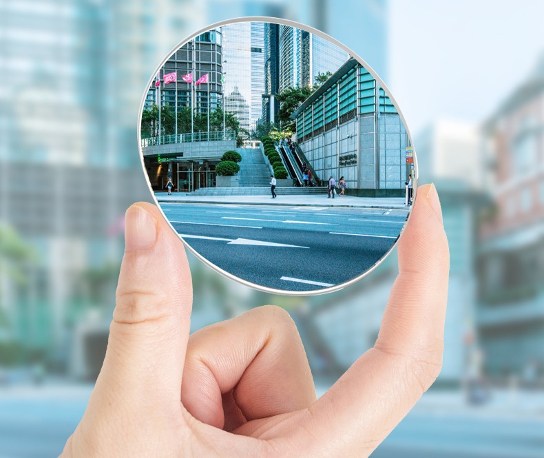 汽车后视镜小圆镜倒车镜盲区高清辅助镜360度调节多功能盲点反光反射