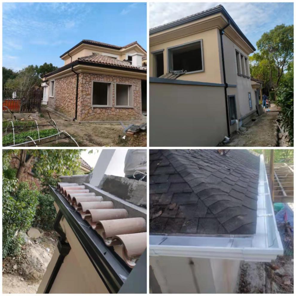 铝合金天沟雨水槽屋檐排水沟槽方形雨水管别墅阳光房排水檐沟槽 铝