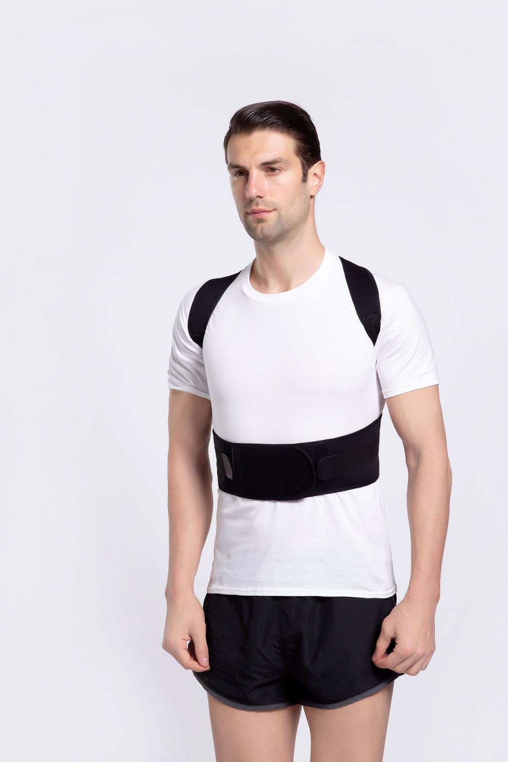 背背夹驼背带成人背部纠正脊椎防驼背器 黑色 m