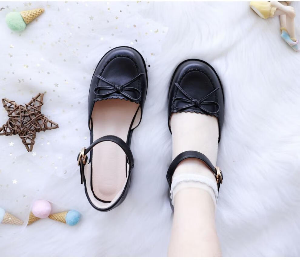 女生学生凉鞋不漏脚趾夏季包头可爱学院风小女日系软妹jk制服舒适凉勤