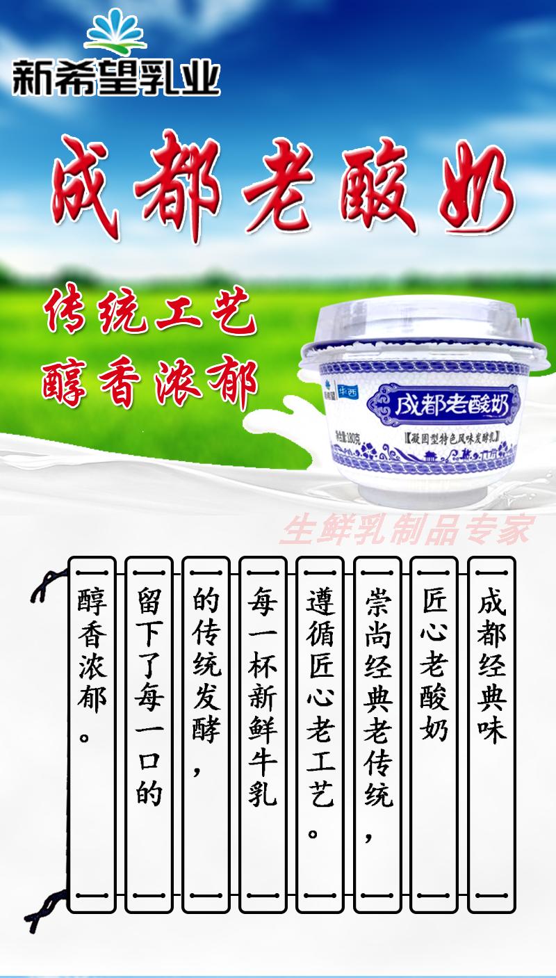 云舵5折新希望华西成都老酸奶菌发酵乳营养早餐酸牛奶180g大碗*12杯 8