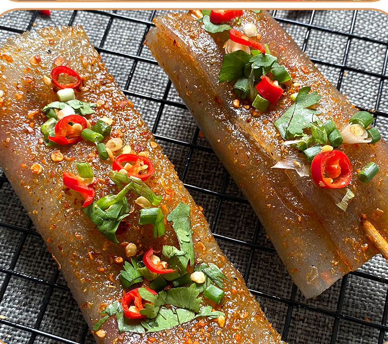 粉道客烧烤专用整张鲜苕皮140g袋重庆特产家用火锅红薯粉皮5袋20片