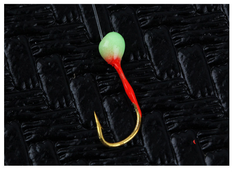 白光金钩7钩带笼子白条串勾夜光七星钩带铁笼塑料1至4号笼白条钩 6付