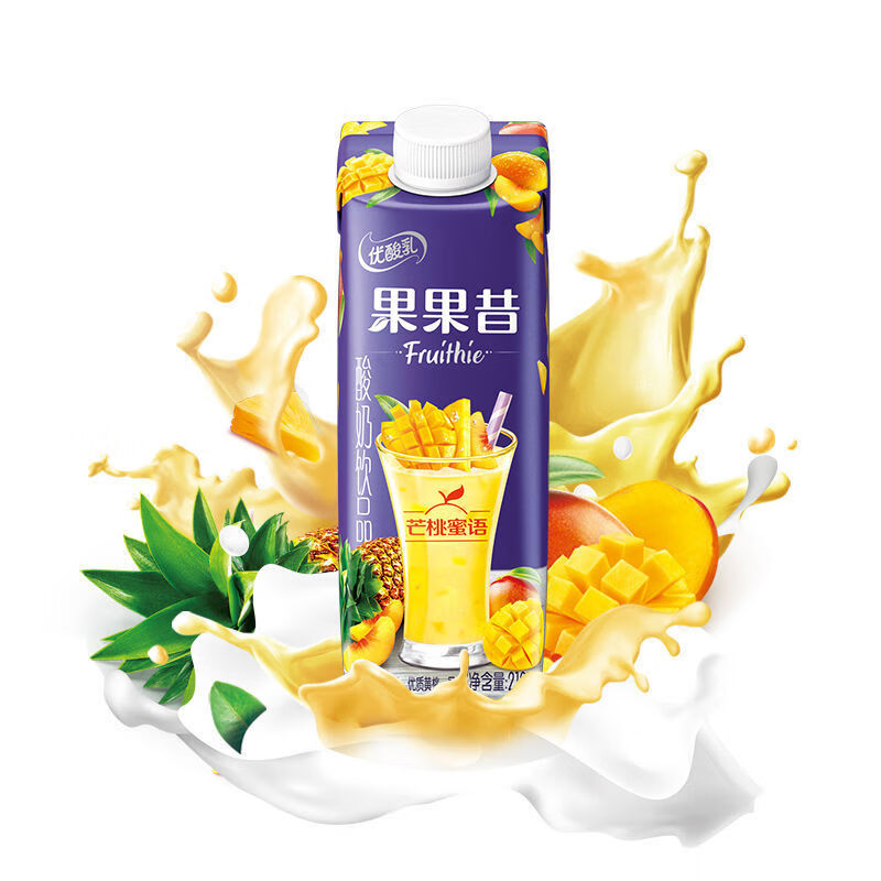 果果昔优酸乳果果昔混合莓/芒桃密语210g*12盒礼盒装 11月产到5月份