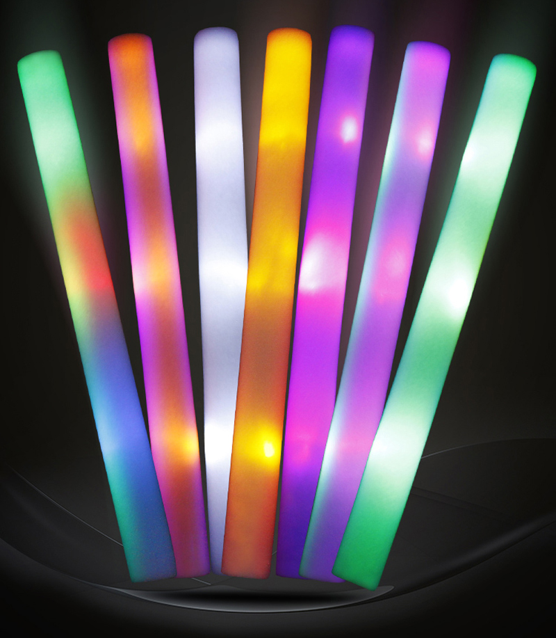 荧光棒大号七彩海绵定制发光泡沫棒演唱会电子棒闪光棒应援棒logo 橙