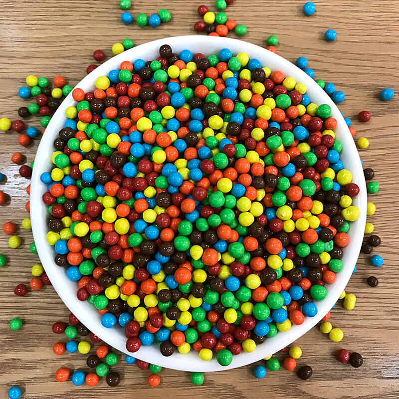 5斤代可可脂彩虹巧克力豆喜糖豆婚礼烘焙mm零食喜糖果 瓜子仁巧克力4