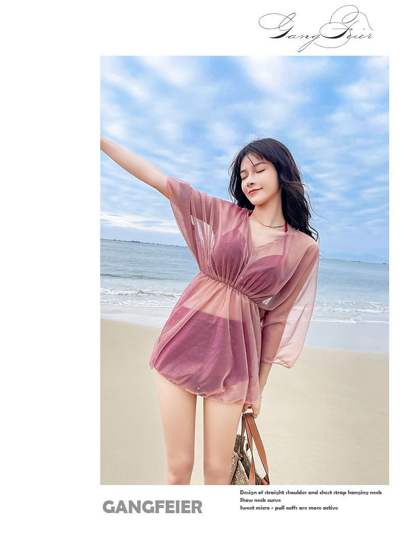 比基尼泳衣超性感泳衣女分体性感比基尼三件套超仙ins三亚度假仙女范