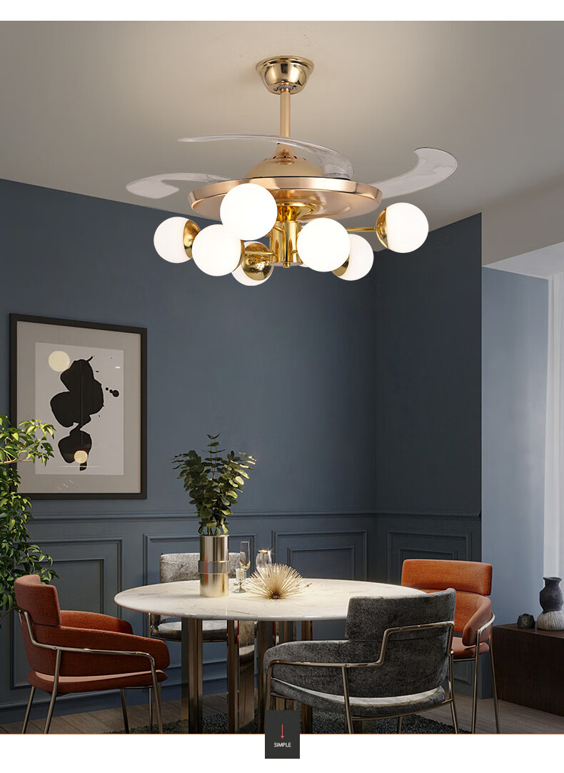 风力广东中山灯具 a款-黑色6头-直径108cm-72w-三色【图片 价格 品牌