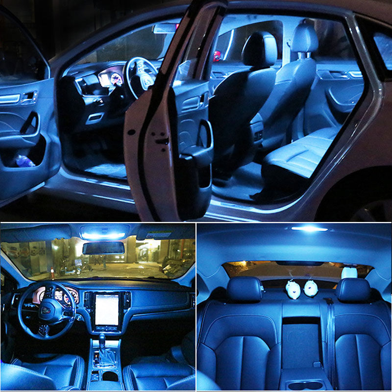 汽车氛围灯汽车阅读灯led车内灯t10车顶灯双尖12-24v货车通用后备箱灯