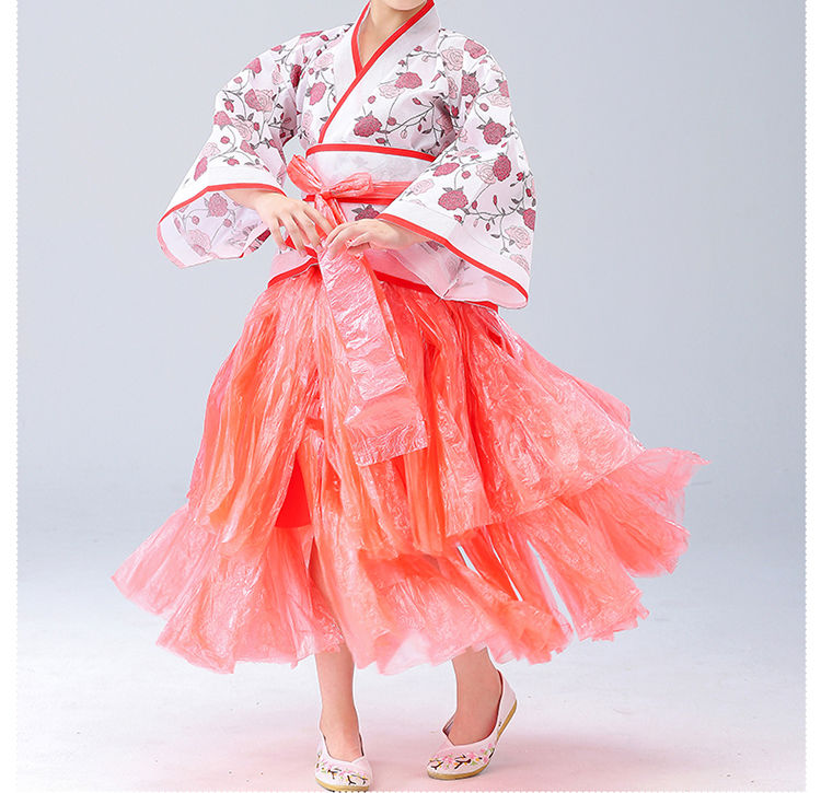 衣服儿童表演服幼儿园diy时装秀自制手工材料创意演出服幼儿古装汉服