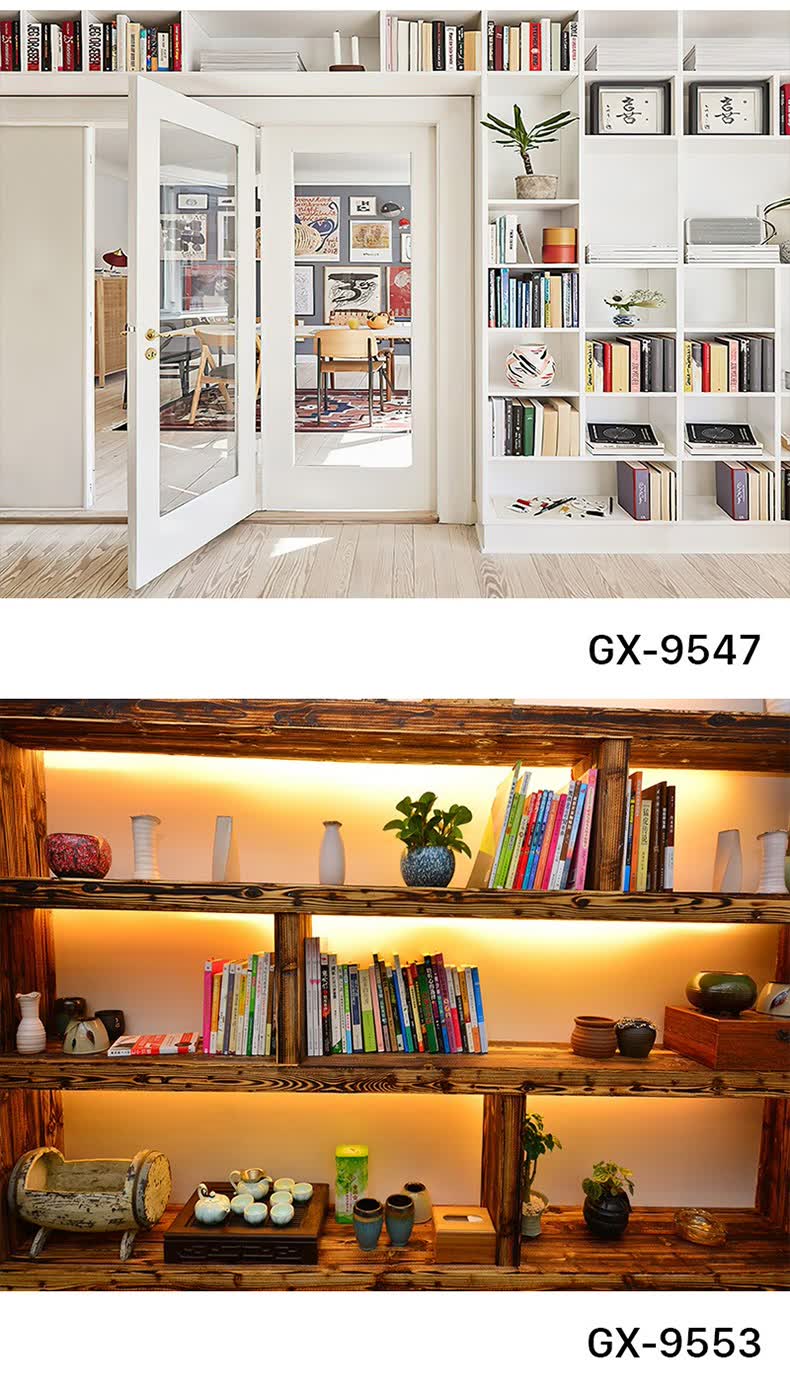 高清直播间书房书柜书架装饰背景墙图高级感网红装饰布置高档主播专用