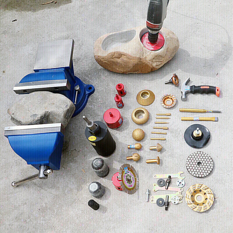 石头花盆钻头工具套装钻孔打磨雕刻抛光工具瓷砖钻头6mm先倾斜45打孔