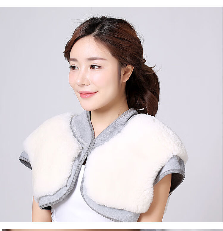 毛护肩马甲男女皮毛一体皮坎肩冬季加厚保暖背心护肩膀护颈m建议80110