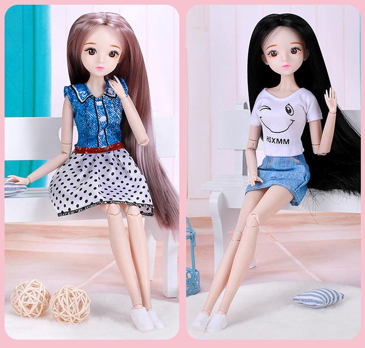 芭比娃娃精致30厘米3真人版人体模型娃娃穿的衣服现代换装 艾薇 整个