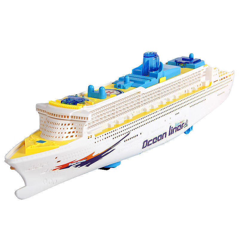 仿真模型电动灯光音乐万向大号豪华双层游轮船非戏水男女儿童玩具