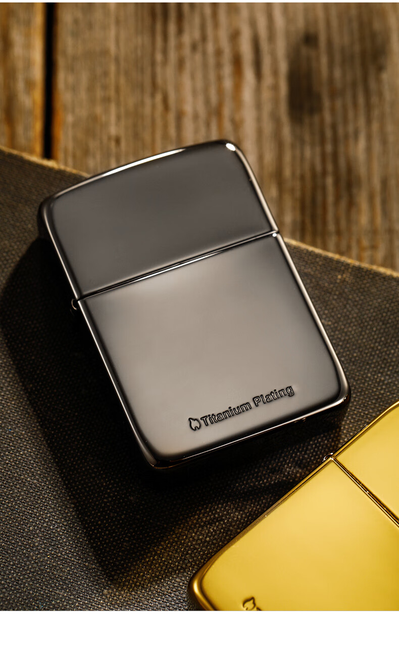 打火机zippo正版美国原装黑冰蚀刻镀钛金雅痞zoop1941复刻个性礼品