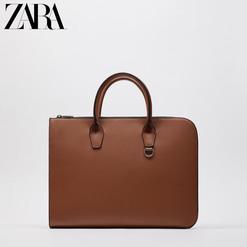 zara男包春季新品男包灰色商务经典公文包手提包灰色