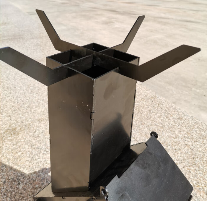 便携火箭炉户外用柴火炉子野外生火炉具户外便携式高效节能柴炉,火箭