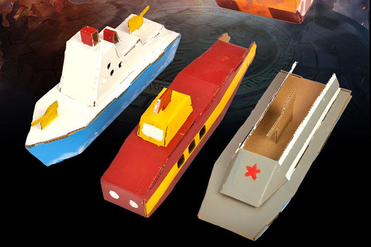 纸板拼插模型 儿童纸盒手工diy军事模型纸板坦克装甲车导弹车拼插装备