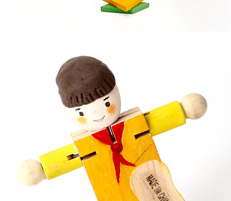 白胚木头人牛津树人物道具儿童木偶手工diy绘画涂鸦关节人偶玩具空白