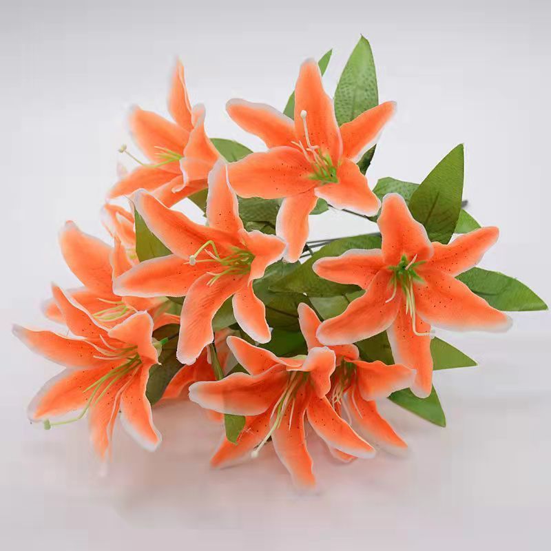 精选现发批发仿真花上档次新鲜蝴蝶假花百合房间主卧室康乃馨何花高端