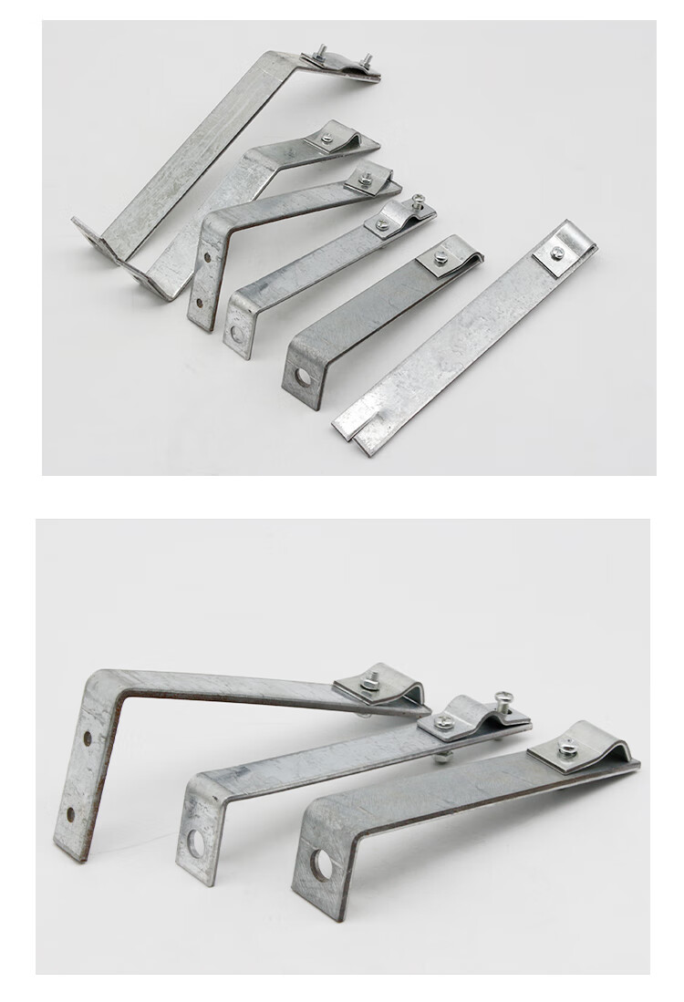 l型直角避雷卡扁铁支架防雷夹避雷支撑架配件定制镀锌防雷卡子 焊杆3*